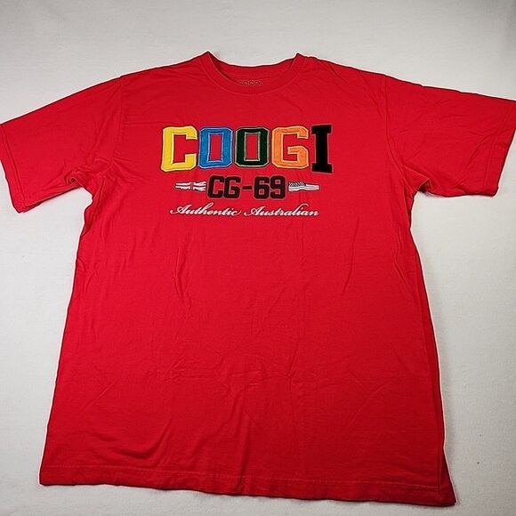 COOGI Other - Coogi Shirt Men XXL Red Embroidered Y2K T-shirt Baggy 90’s Spell Out Streetwear